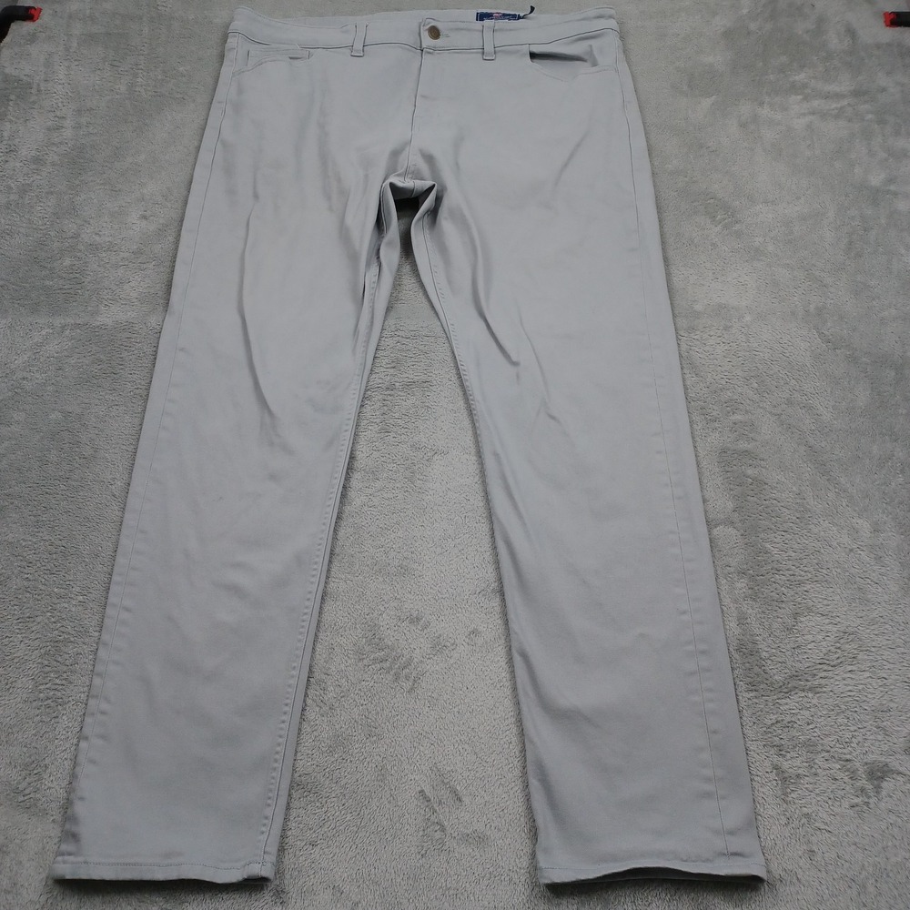 Vineyard Vines Pants Mens 40x32 Gray Chino Preppy Smart Classic Cotton